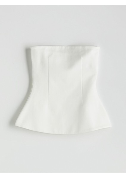 Yeni Sezon Straplez Yaka Peplum Bluz - S5PA96Z8 indirimleri