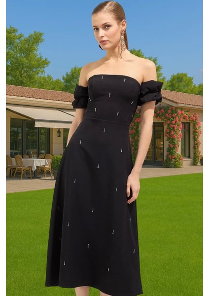 Midi Boy Beyaz Abiye Elbise Taş Detaylı Dokuma Yazlık Dayanıklı Malzeme Kaliteli Işçilik Şık Görünüm fiyatları