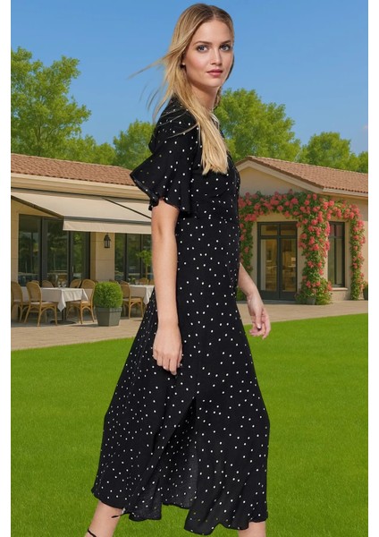 Maxi Çiçek Desenli Viskon Gömlek Elbise Kuşaklı Yazlık Günlük Premium Kalite Özenle Seçilmiş fiyatları