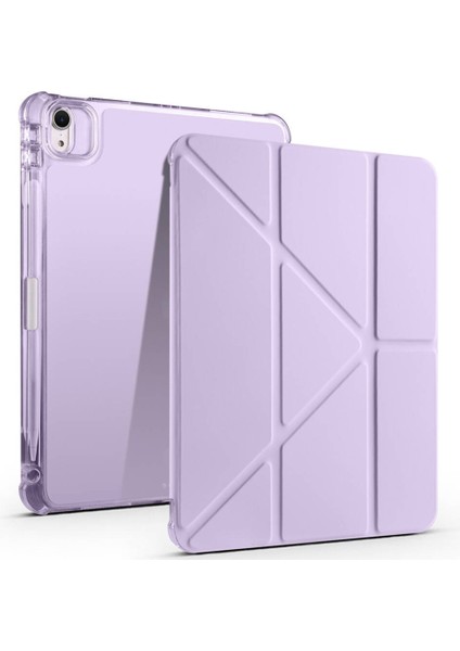 Apple iPad 11.nesil 2025 Uyumlu Kılıf Zore Tri Folding Kalem Bölmeli Standlı Kılıf