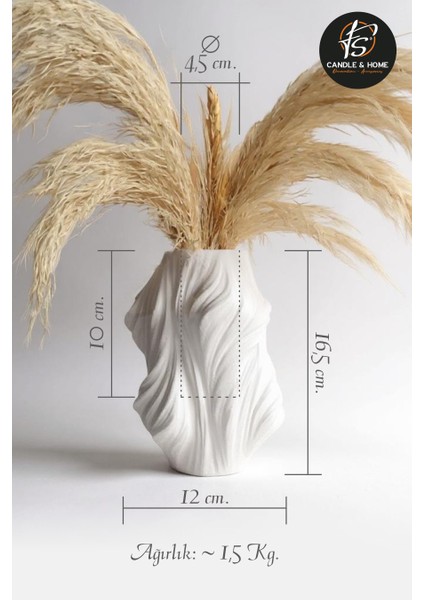 Dalga Vazo - Dekoratif ve Hediyelik Büyük Boy Beton Vazo indirimleri