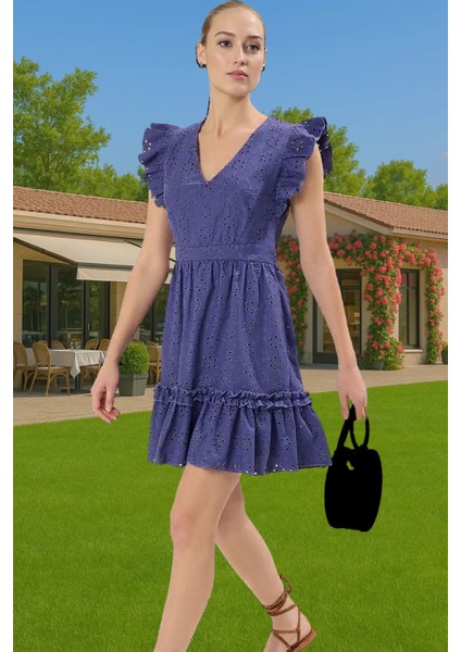 Yazlık Mini Brode Dokuma Elbise Günlük Kullanım Için Rahat Premium Kalite Dayanıklı Malzeme fiyatları