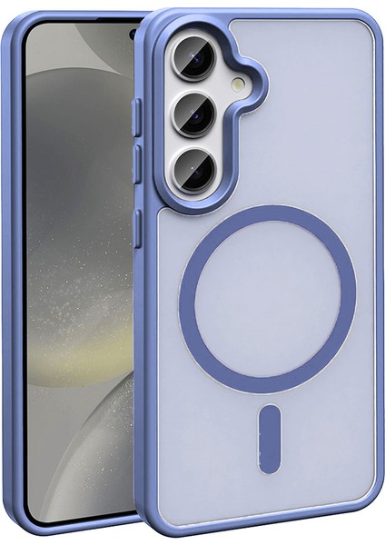 Samsung Galaxy S24 Fe Uyumlu Kılıf M-Safe Şarj Özellikli Mat Arka Yüzey Zore Sio Kapak