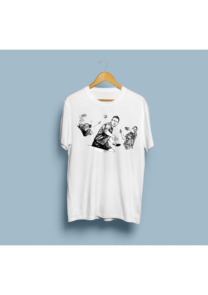 Oversize Masa Tenisi 2 Tasarım Unisex T-Shirt