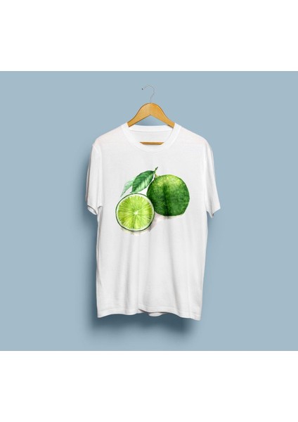Oversize Limon Baskılı Tasarım Unisex T-Shirt