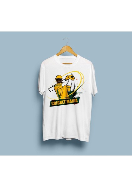 Oversize Cricket Mania Tasarım Unisex T-Shirt