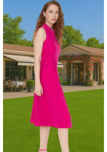 Midi Boy Pileli Elastan Dokuma Elbise Iş ve Günlük Yüksek Kalite Şık Görünüm Premium Kalite fiyatları