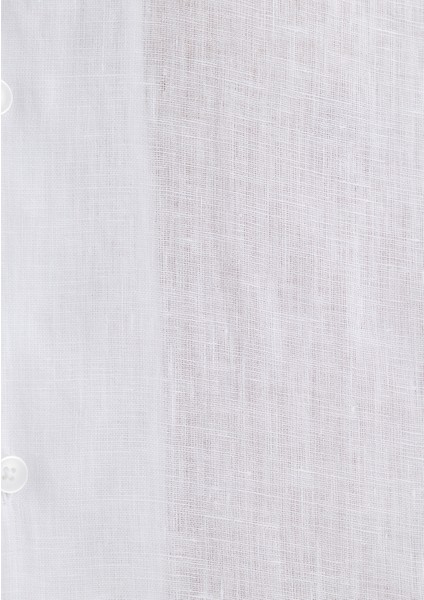 Beyaz Keten Gömlek 0211474-620