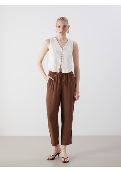 Yeni Sezon V Yaka Dokulu Muslin Bluz - S5ME00Z8