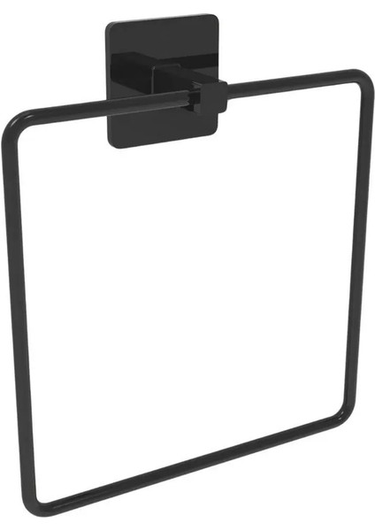 Kendiliğinden Yapışkanlı Siyah Paslanmaz Metal Kare Havluluk (4172) indirimleri