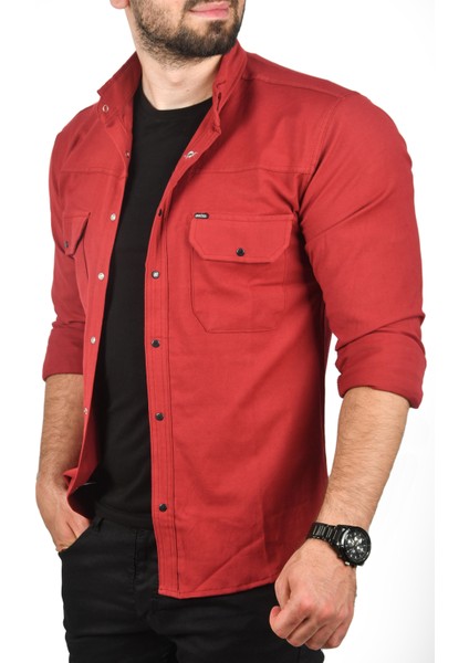 Slim Fit Dar Kesim Spor Gömlek Likralı Pamuklu Kot Gömlek 2300419 fırsatları