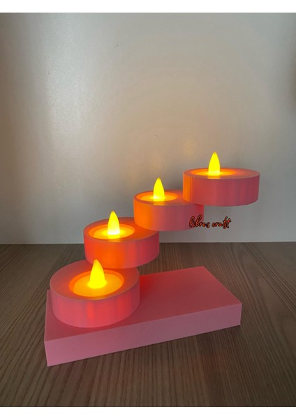 3D Hediyelik Ev,ofis Dekoratif Mumluk 4'lü modelleri
