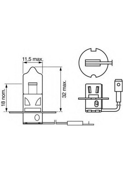1987302802 12V 55W H3 Sis Farı Ampülü Kablolu fiyatları