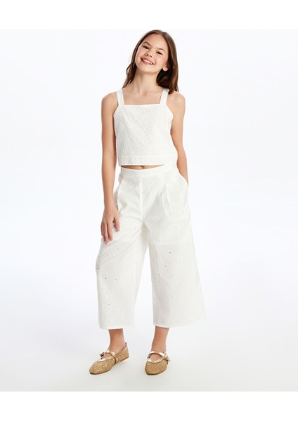 Yeni Sezon Kare Yaka Cicekli Kiz Cocuk Crop Bluz - S5P483Z4 fiyatları