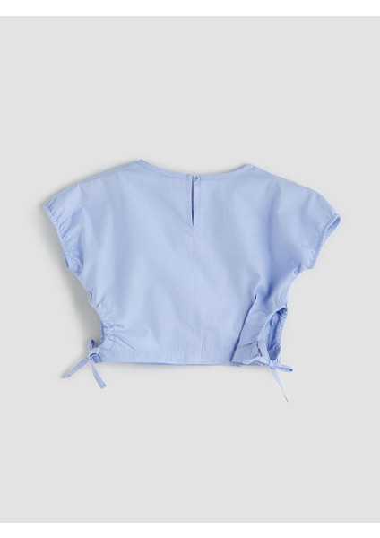 Yeni Sezon Bisiklet Yaka Kiz Cocuk Crop Bluz - S5P481Z4 fırsatları