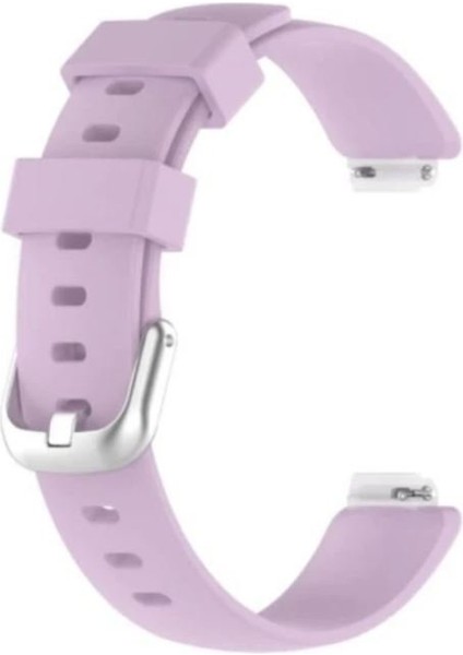 Fitbit Inspire 2 Small Beden(S Sıze) Için Silikon Kordon Kayış Lila