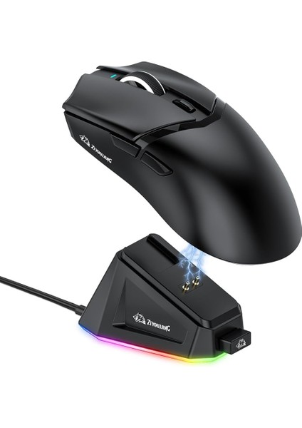 X2 Kablosuz (3 MODLU)24.000DPI Oyuncu Mouse PAW3311 Sensör Şarj Istasyon Grip Tape ve Skatez Hediye