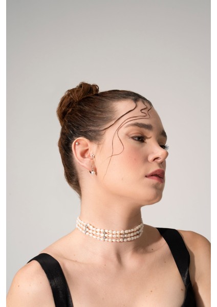 Tiara İnci Küpe - Gümüş