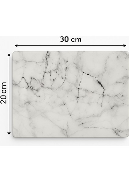 Temperli Cam Sebze Meyve Doğrama Kesme Tahtası, Kenarları Oval, Antibakteriyal Mermer Desenli 25X35CM ve 20X30CM fiyatları