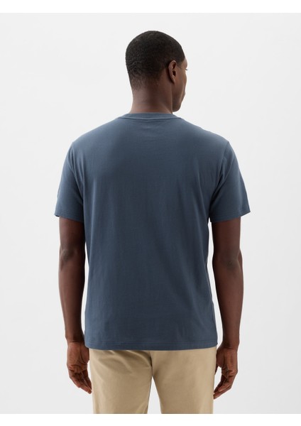 Erkek Koyu Mavi Original Cepli T-Shirt modelleri