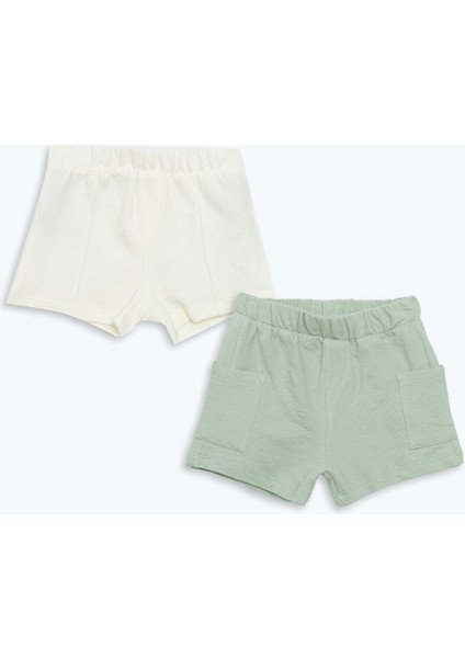 Yeni Sezon Beli Lastikli Basic Erkek Bebek Sort 2'li - S5BI18Z1