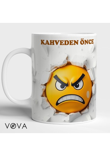 Kahveden Sonra Meleğim – Kişiselleştirilebilir Porselen Kupa Bardak (330ML)