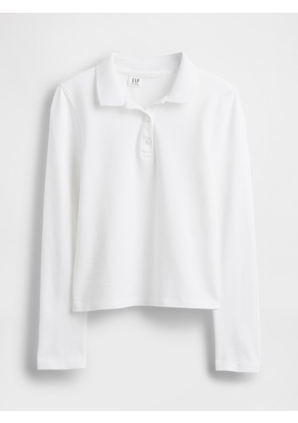 Kız Çocuk Beyaz Uniform Polo T-Shirt fırsatları