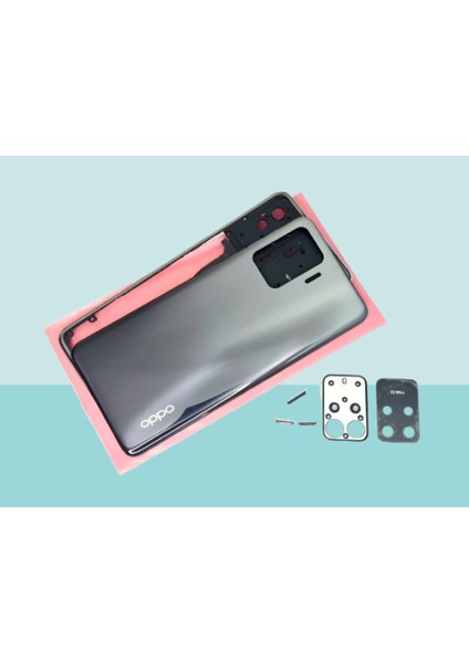 - Oppo Reno 5 Lite Full Kasa Arka Kapak Batarya Kapağı - Siyah