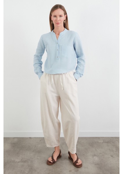 Müslin Kumaş Tek Cepli Yakası Düğmeli Gömlek fiyatları