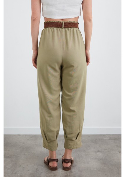 Beli Lastikli Kemerli Pantolon