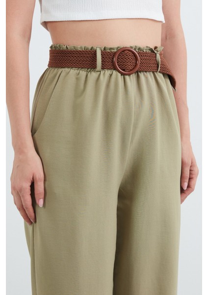 Beli Lastikli Kemerli Pantolon