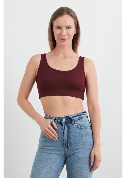 Basic Fitilli Modal Crop Büstiyer