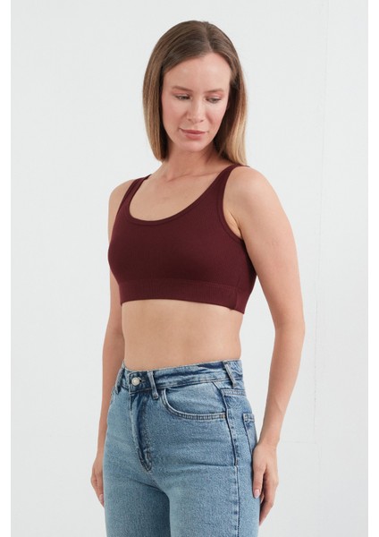 Basic Fitilli Modal Crop Büstiyer modelleri