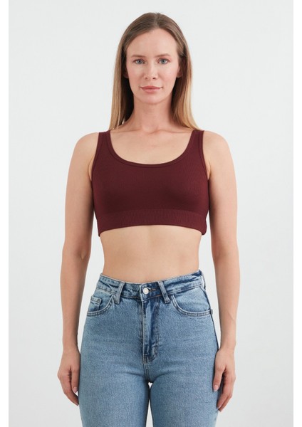 Basic Fitilli Modal Crop Büstiyer