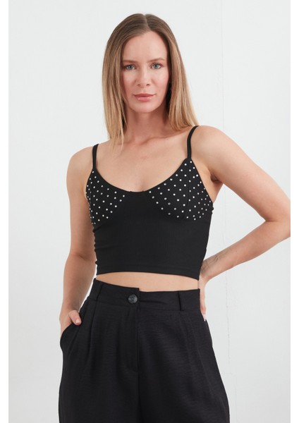 Taş Işlemeli Askılı Büstiyer