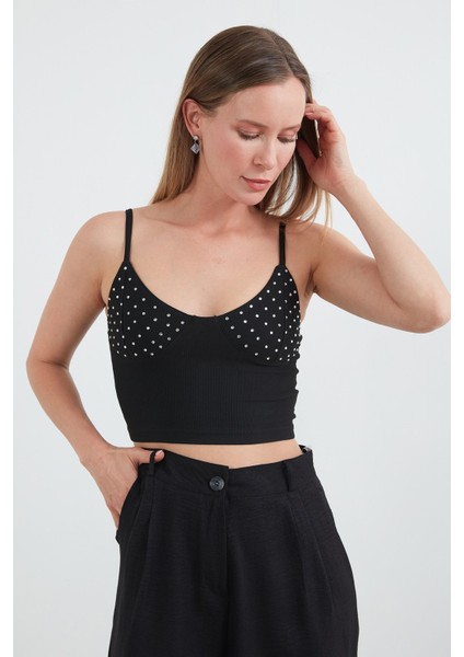 Taş Işlemeli Askılı Büstiyer modelleri