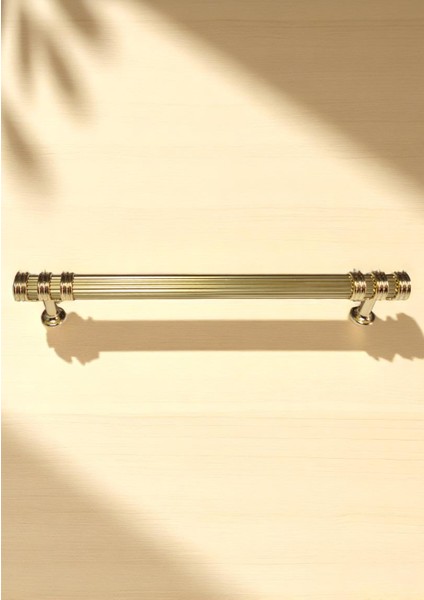 Çizgili Nesli Alüminyum Metal Lüks Modern Mobilya Çekmece Mutfak Dolabı Kulpu Altın 192MM (5 Adet) indirimleri