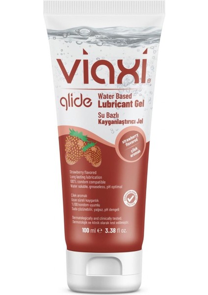 Viaxi Glide Su Bazlı K@yganlaştırıcı Jel Çilek Aromalı 100 ml
