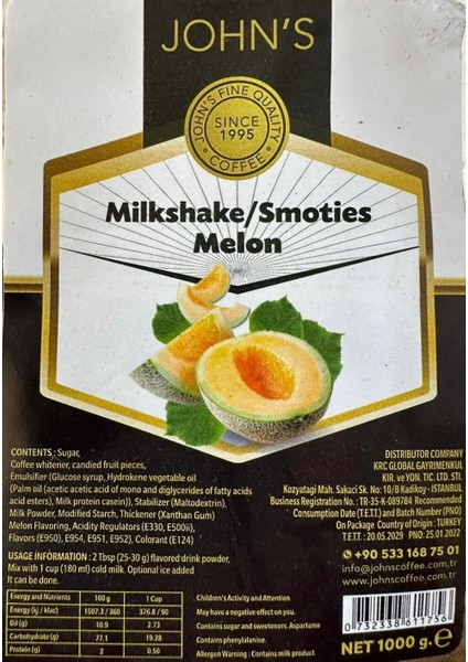 John's Kavun Milkshake Tozu 250 gr fiyatları