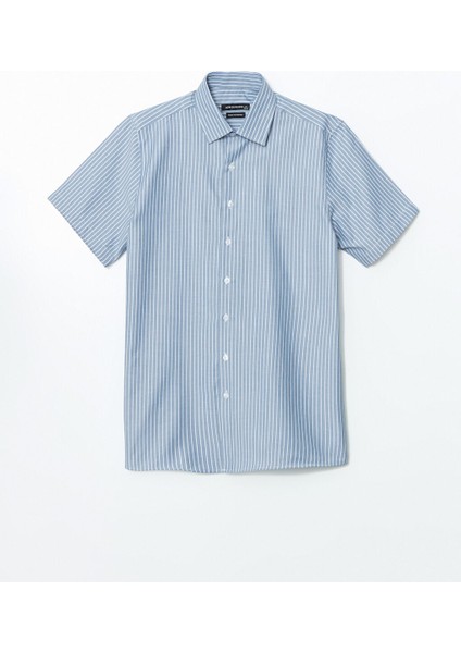 Yeni Sezon Regular Fit Cizgili Erkek Gomlek - S5EQ75Z8