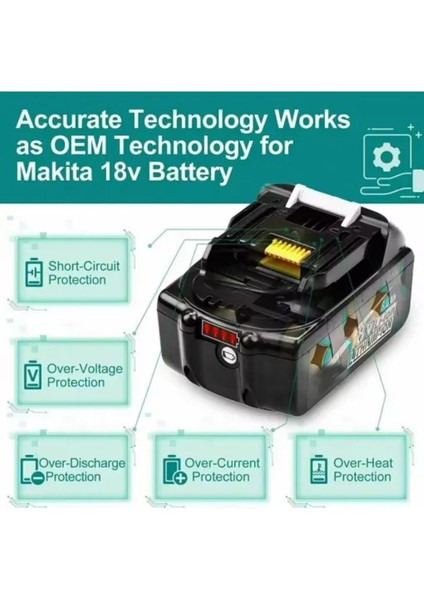 Marka Mak DHP482WZ 18V 6AH Muadil Batarya