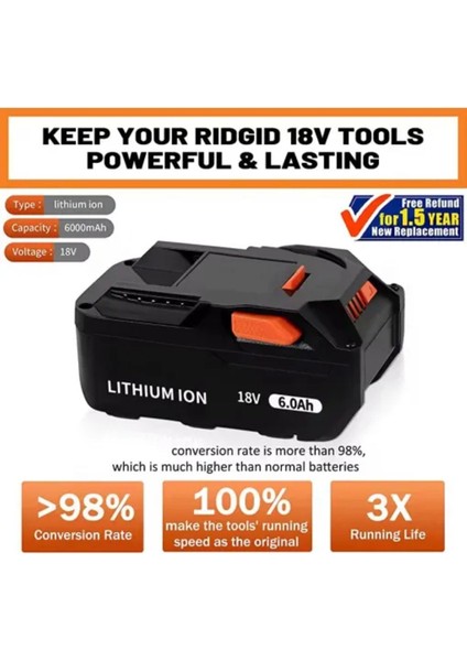 Aeg L1815R 18V 6AH Muadil Batarya modelleri
