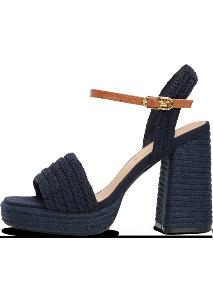 Lacivert Kadın Topuklu Sandalet FW0FW08425 fırsatları