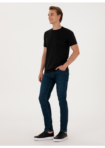Bisiklet Yaka Siyah Erkek T-Shirt Exc-Melenas fırsatları