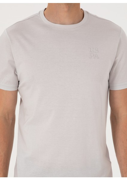 Bisiklet Yaka Gri Erkek T-Shirt Exc-Melenas