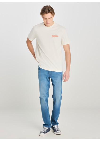 Bisiklet Yaka Ekru Erkek T-Shirt LM828731543 Relaxed Fit Grafik fiyatları