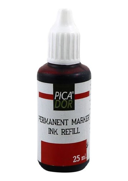 Permanent Mürekkep Kırmızı 25 ml
