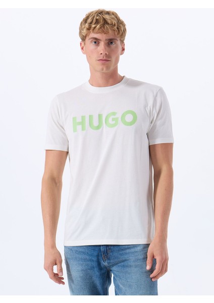 Bisiklet Yaka Düz Beyaz Erkek T-Shirt 50467556_DULIVIO 10229761 01