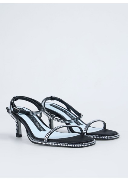 Siyah Kadın Topuklu Sandalet CF3540_001