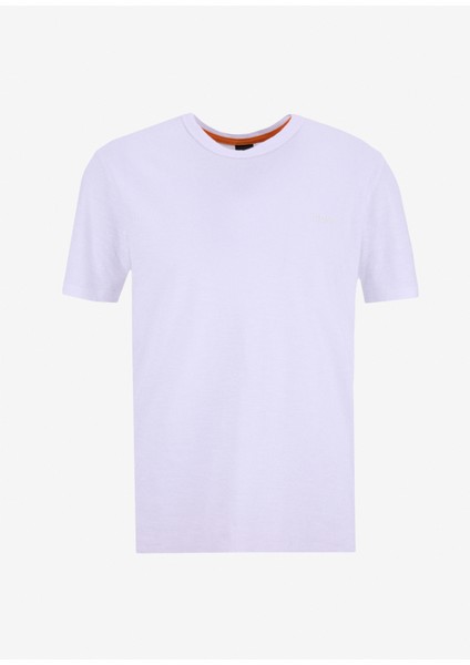 Bisiklet Yaka Beyaz Erkek T-Shirt Tegood
